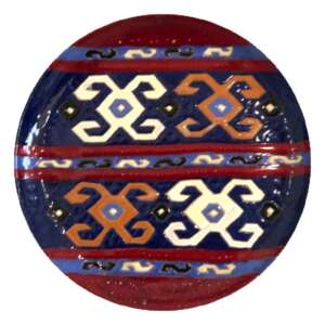 Handmade ceramic decorative  plate Armenian ancient ornaments